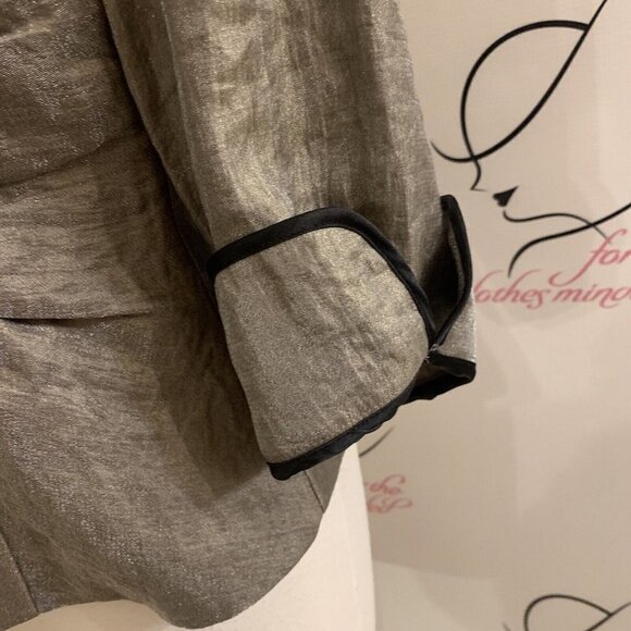 EXPO. Sz 8. Jacket or Top. Beaded. Organza? Shimmer. Loops. 3.4 Sleeve. DD - Picture 3 of 6